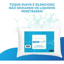 Kit 4 Fronhas ImpermeƔveis Aquatech 50x70 100% PoliƩster Branco Foto mini 3