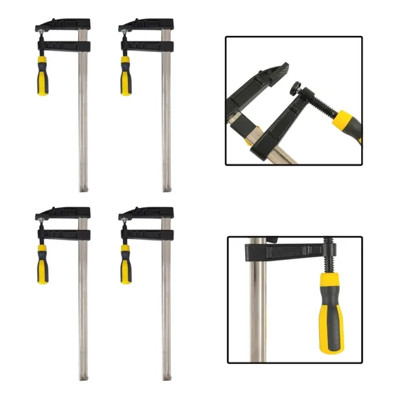 Kit 4 Grampos Carpinteiro Tipo F Sargento 120x1000mm 40 Pol Foto 1