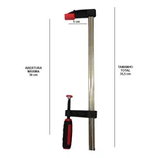 Kit 4 Grampos P/ Carpinteiro Tipo Sargento 300x50x355mm Foto mini 4