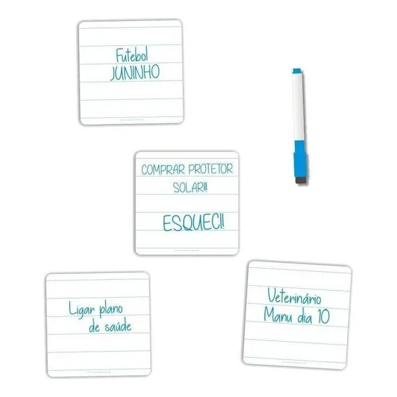 Kit 4 Ímãs De Geladeira Planner Porta Recados 04 Foto 1