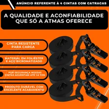 Kit 4 Jogos Cinta Catraca De Amarração Suporta Cargas 800kg Com 5 Metros ATMAS Foto mini 2