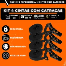 Kit 4 Jogos Cinta Catraca De Amarração Suporta Cargas 800kg Com 5 Metros ATMAS Foto mini 3
