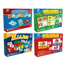 Kit 4 Jogos Educativos Alfabeto + Soletrar + Vogais +sÃlabas Foto mini 1