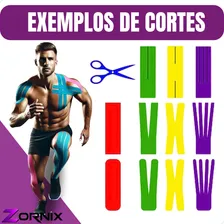 Kit 4 Kinesio Tape Fita Bandagem Funcional Cores Sortidas Fita Kinesio Tape Muscular Fisioterapia Bandagem Taping Foto mini  3