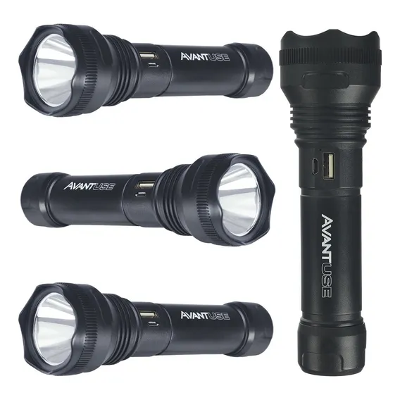 Kit 4 Lanternas Adventure Recarregável Led 3w Camping Avant Lanterna Preto Luz Branco Foto 1