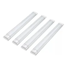 Kit 4 Led Tubular Slim 60cm Luz Neutra 4000k Bivolt 18w Luz Branco-neutro 127/220v Foto mini 1