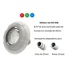 Kit 4 Leds Rgb Piscina + Controle + Fonte + Adaptador 50mm Foto mini 3