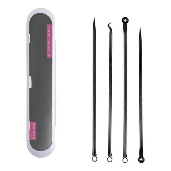Kit 4 Limpeza Extrator Cureta Tira Acne Cravos E Espinha Foto 1