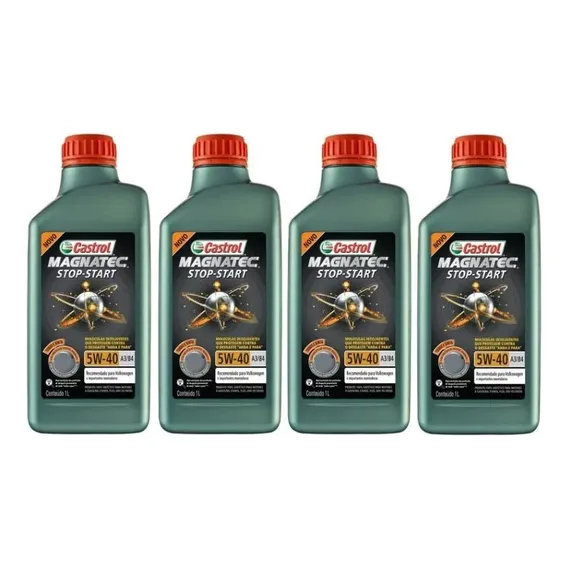 KIT 4 litros Óleo Castrol Sintético 5w40 Magnatec A3 B4 Foto 1