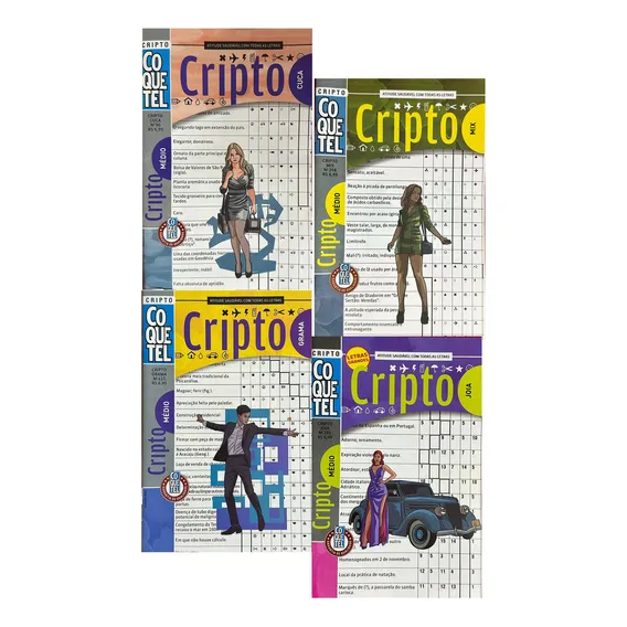 Kit 4 Livros Cripto Coquetel Nível Médio - 43 Páginas Cada Foto 1