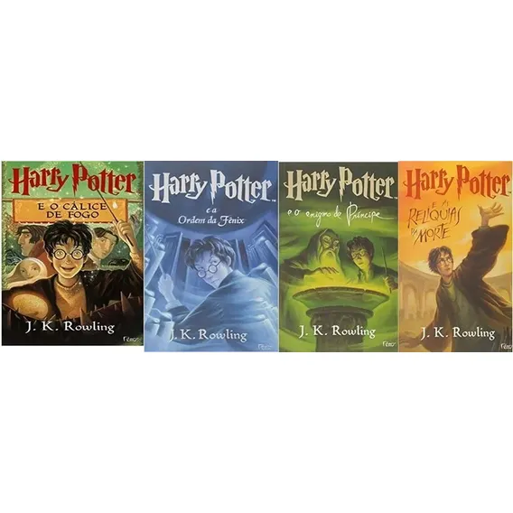 Kit 4 Livros Harry Potter 4 5 6 7 Foto 1