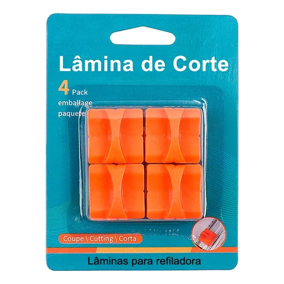Kit 4 Lâmina Corte De Refiladora Corte De Papel Padrão A4 Foto 1