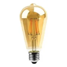 Kit 4 Lâmpada Led 4w Pera Decor St64 Bivolt Retro Vintage Luz Âmbar 110v/220v Foto mini 2