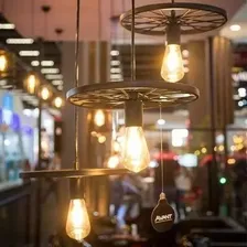 Kit 4 Lâmpada Led 4w Pera Decor St64 Bivolt Retro Vintage Luz Âmbar 110v/220v Foto mini 3