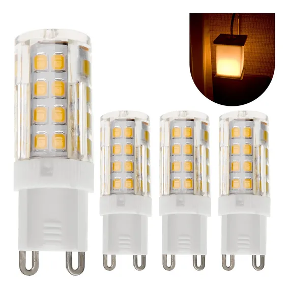 Kit 4 Lâmpadas Led Halopim G9 7w Branco Quente 3000k Bivolt Luz Branco-quente 110v/220v - Bivolt Foto 1