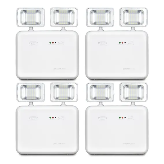 Kit 4 Luminária De Emergência 1200 Lumens 2 Faról Segurimax Foto 1