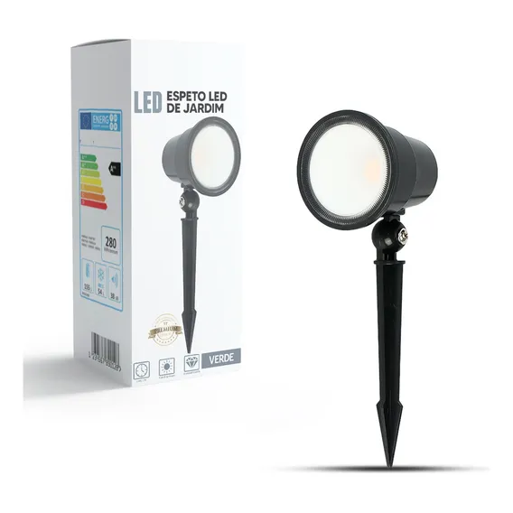 Kit 4 Luminária Espeto De Jardim Led 7w Bivolt Prova D'água Coa Da Luz Verde Lumi Foto 1