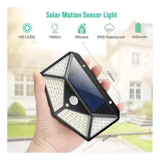 Kit 4 Luminária Solar Parede 40 Leds 12w C/ Sensor Movimento Cor Preto Foto mini  2