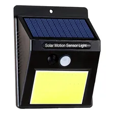 Kit 4 Luminária Solar Parede 48 Led Sensor Movimento Externa Cor Preto Foto mini 1