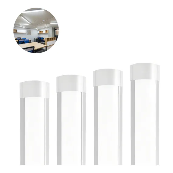 Kit 4 Luminária Tubular Led Linear 60cm 20w Luz Frio Cor Branco Frio 110v/220v (bivolt) Foto 1