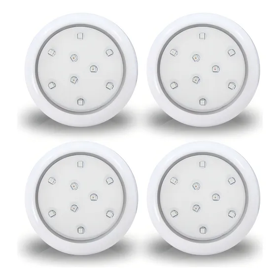 Kit 4 Luminárias Led Azul Piscina 9w 12v 80mm Refletor Foto 1
