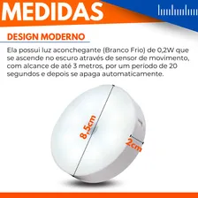 Kit 4 Luminárias Luz Led De Emergência Com Sensor De Presença Recarregável Longa Duração Foto mini 2
