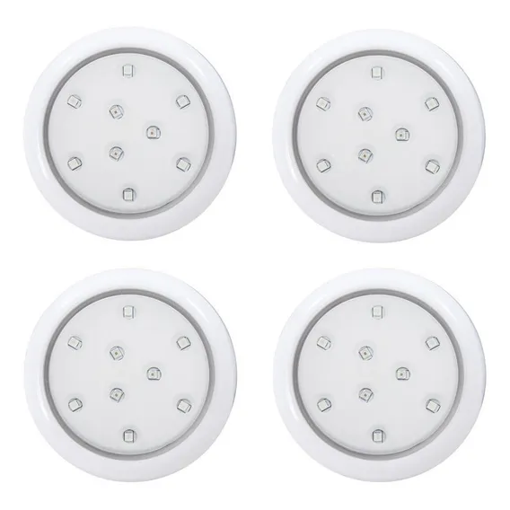 Kit 4 Luminárias Piscina Led Branco Frio 6500k 9w 12v 80mm Iluctron Foto 1