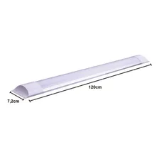 Kit 4 Luminárias Sobrepor Led 40w 120cm Tubular Branco Frio Foto mini  3