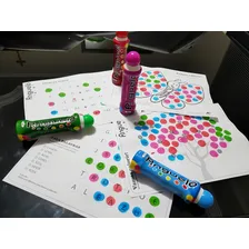 Kit 4 Marcador Bingo De Caneta Carimbo Pinguelô 80ml Azul Foto mini  2