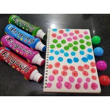 Kit 4 Marcador Bingo De Caneta Carimbo Pinguelô 80ml Azul Foto mini  3