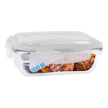 Kit 4 Marmitas Fitness Hermética Vidro Retangular 1040ml Foto mini 4