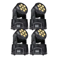 Kit 4 Mini Moving Head Wash Led 7x12w Quadriled Rgbw Audio 110/220V Foto  mini 1
