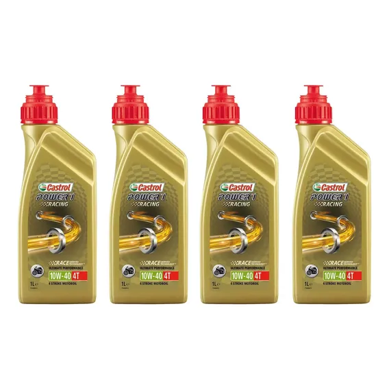 Kit 4 Óleo Castrol 10w40 Tiger 1200 Triumph Power 1 Racing Foto 1