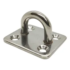 Kit 4 Olhal Suporte Gancho Aço Inox Base Quadrada Ø6mm 250kg Foto mini 3