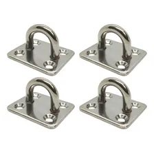 Kit 4 Olhal Suporte Gancho Aço Inox Base Quadrada Ø6mm 250kg Foto mini 1