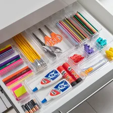 Kit 4 Organizador Closet Cozinha Banheiro Escrit贸rio Escolar Cor Transparente Foto mini 3