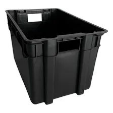 Kit 4 Organizador Multiuso Caixa 60 Lts Preta S/ Tampa Foto mini  2