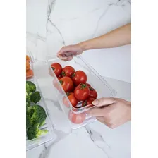 Kit 4 Organizadora Geladeira Frutas Verduras Com 5l E 2,2l Foto mini 4