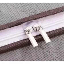 Kit 4 Organizadores Bolsa De Plástico Multiuso 60x45cm Cor Bege Desenho Do Tecido Lisa Foto mini 4