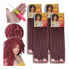 Kit 4 Pacotes Cabelo Nina Softex Dread Crochet Braid +agulha Cor Bug Foto  mini 1