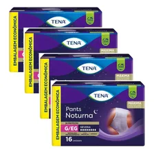 Kit 4 Pacotes Fralda Geriátrica Tena Pants Noturna 64 Unid. Tamanho G/EG Foto mini 1