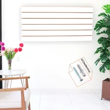 Kit 4 Painel Canaletado Mdf Para Loja 0,61 X 1,22 - Branco Foto mini 1