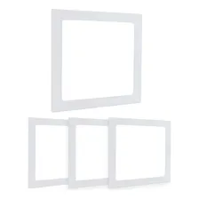 Kit 4 Painel Plafon Led 12w Embutir Quadrado Slim Luz Frio Cor Branco frio 110V/220V Foto mini 4