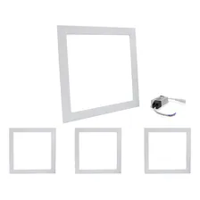 Kit 4 Painel Plafon Led 25w Embutir Quadrado Branco Estrutura Branco Frio Foto  mini 1