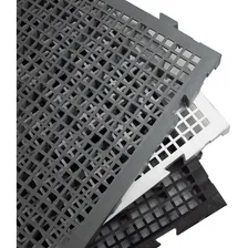 Kit 4 Paletes Pallet Estrado Piso Plástico 50x50 Preto Foto mini 4