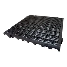 Kit 4 Paletes Pallet Estrado Piso Plástico 50x50 Preto Foto  mini 1