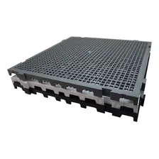Kit 4 Paletes Pallet Estrado Piso Plástico 50x50 Preto Foto mini  3