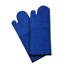 Kit 4 Pares Luva Cozinha Padaria Forno Suporta Temperatura Cor Azul Foto mini 1