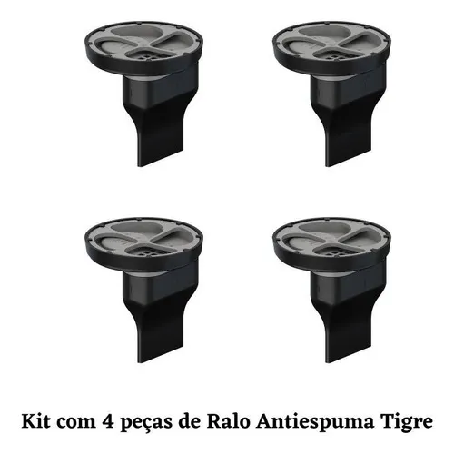 Kit 4 Pçs Ralo Anti-espuma Tigre Sem Grelha Dn 100mm Foto 1