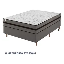 Kit 4 Pé Fixo + 2 Rodinha De Cama Box Casal 13cm Amadeirado Foto mini 3